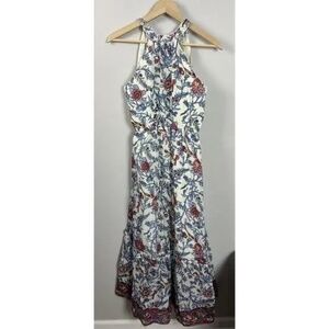 J. Crew Gulp Bird Floral Halter Maxi Dress 2